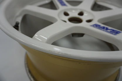 【USED】 RAYS VR TE37 White 19x9.5J+22 / 19x10.5J+22 - 4pcs Set