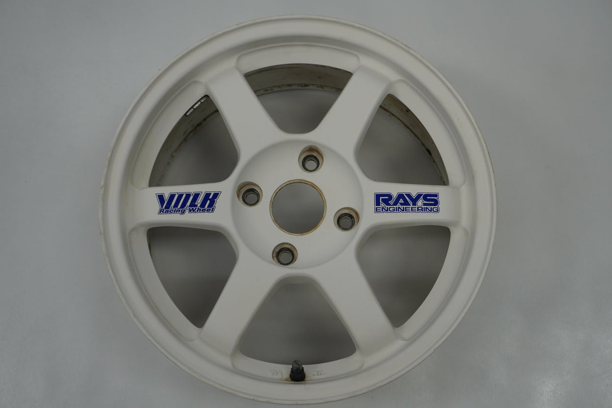 【USED】 RAYS VAOLK RACING TE37 White 16 x 7.5JJ +46 4pcs Set
