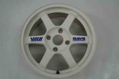 【USED】 RAYS VAOLK RACING TE37 White 16 x 7.5JJ +46 4pcs Set
