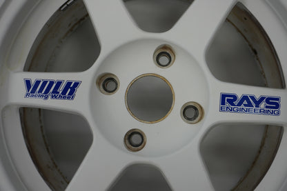 【USED】 RAYS VAOLK RACING TE37 White 16 x 7.5JJ +46 4pcs Set