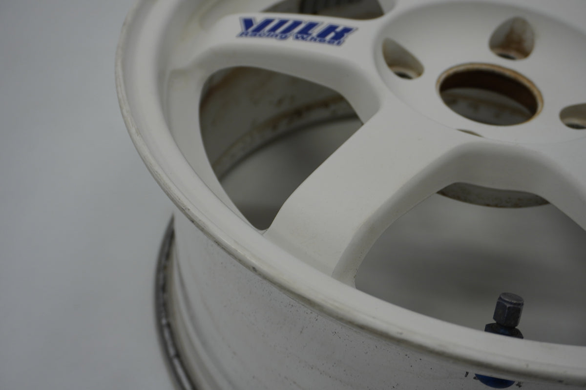 【USED】 RAYS VAOLK RACING TE37 White 16 x 7.5JJ +46 4pcs Set