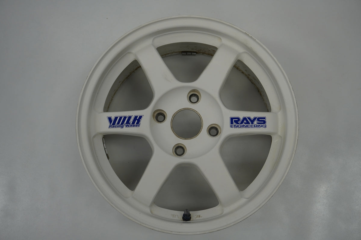 【USED】 RAYS VAOLK RACING TE37 White 16 x 7.5JJ +46 4pcs Set