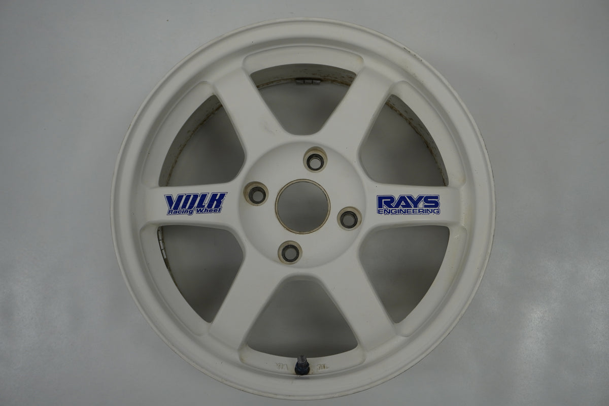【USED】 RAYS VAOLK RACING TE37 White 16 x 7.5JJ +46 4pcs Set