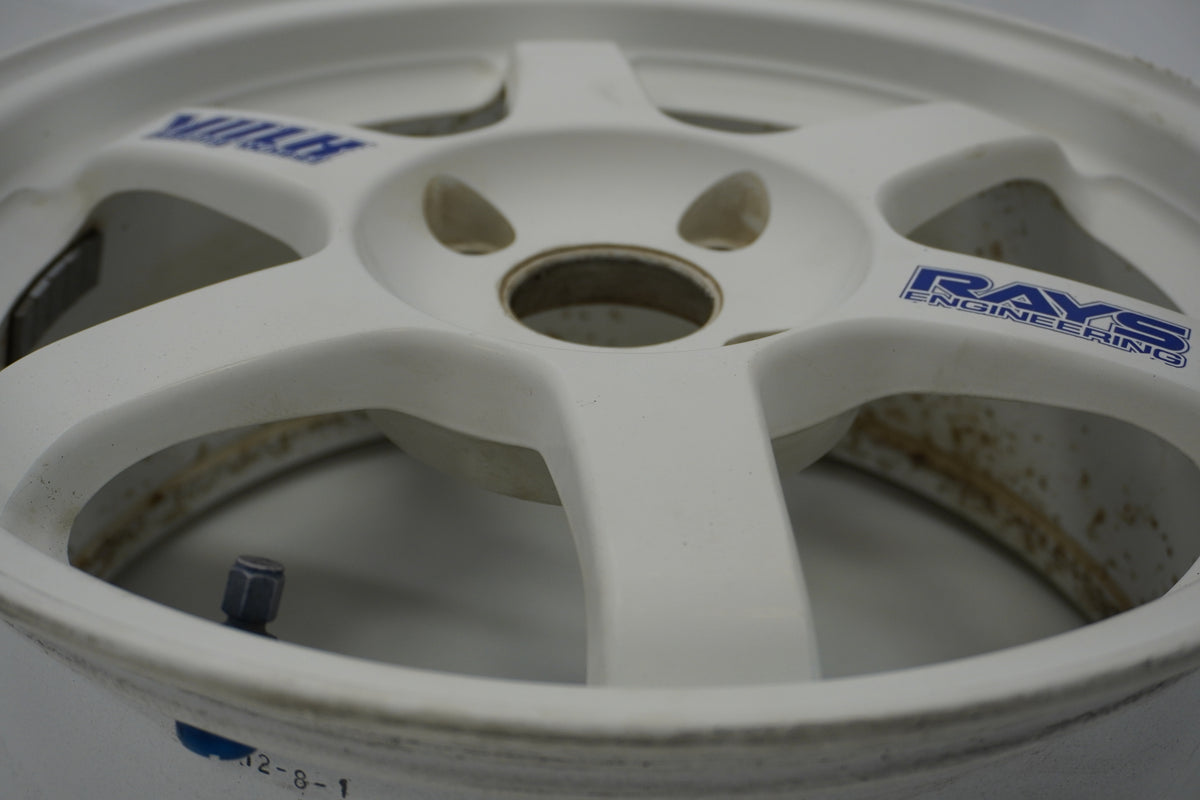 【USED】 RAYS VAOLK RACING TE37 White 16 x 7.5JJ +46 4pcs Set