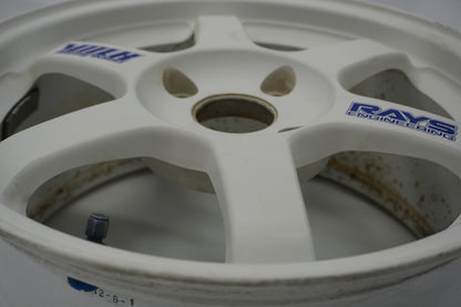 【USED】 RAYS VAOLK RACING TE37 White 16 x 7.5JJ +46 4pcs Set