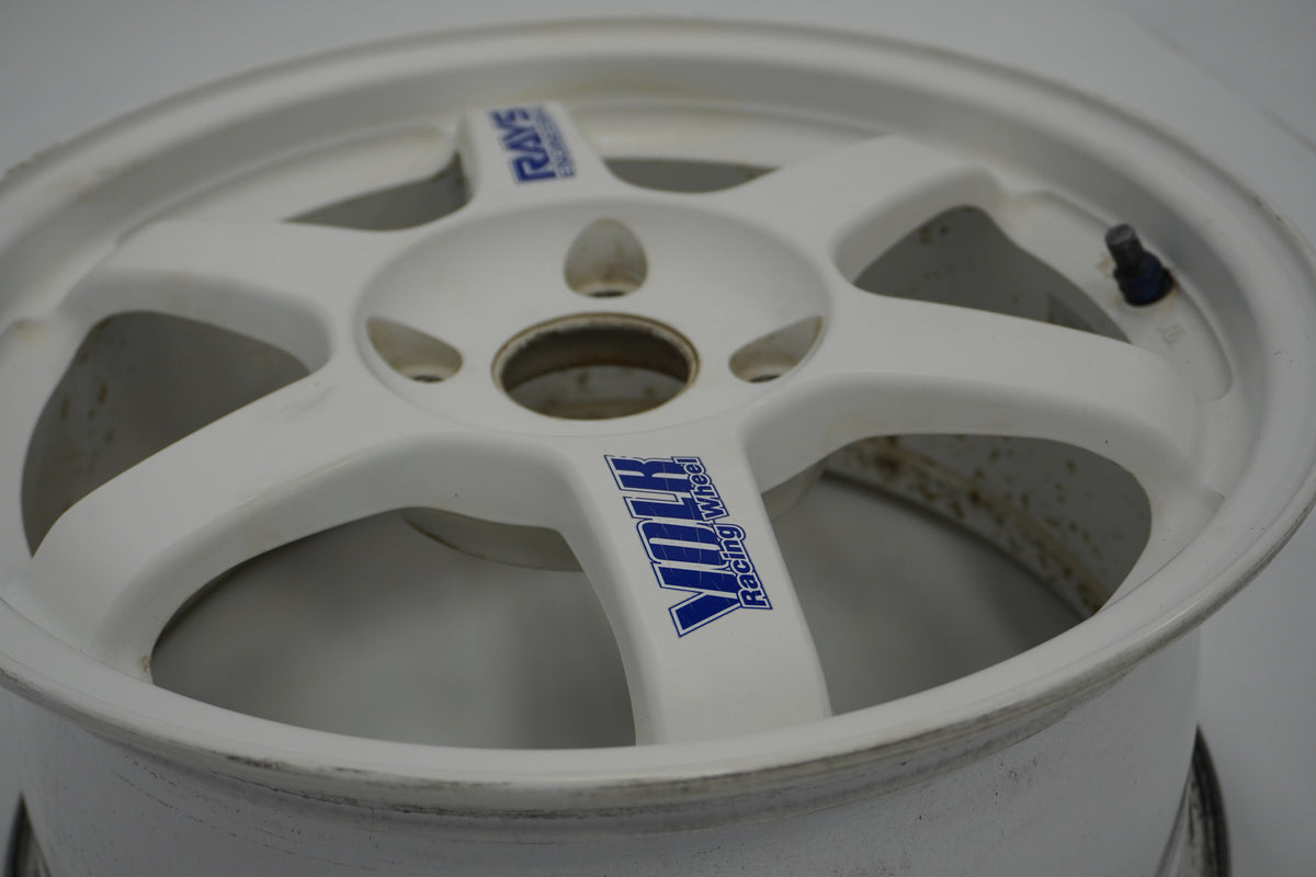 【USED】 RAYS VAOLK RACING TE37 White 16 x 7.5JJ +46 4pcs Set