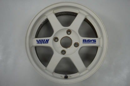 【USED】 RAYS VAOLK RACING TE37 White 16 x 7.5JJ +46 4pcs Set