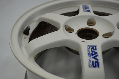 【USED】 RAYS VAOLK RACING TE37 White 16 x 7.5JJ +46 4pcs Set