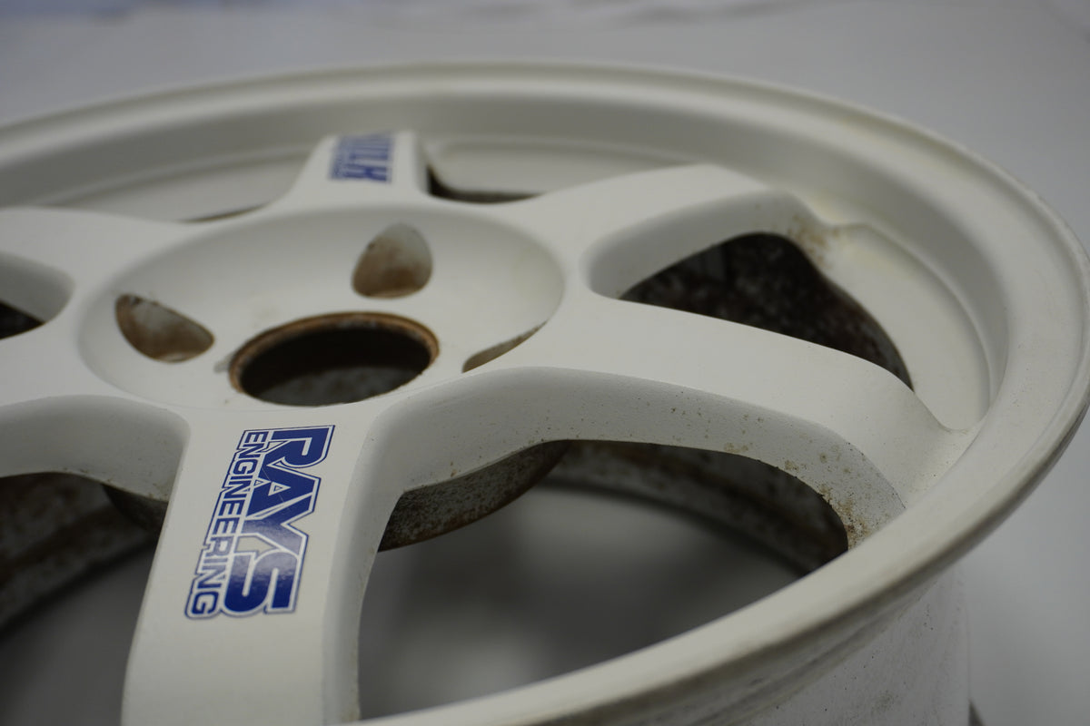 【USED】 RAYS VAOLK RACING TE37 White 16 x 7.5JJ +46 4pcs Set