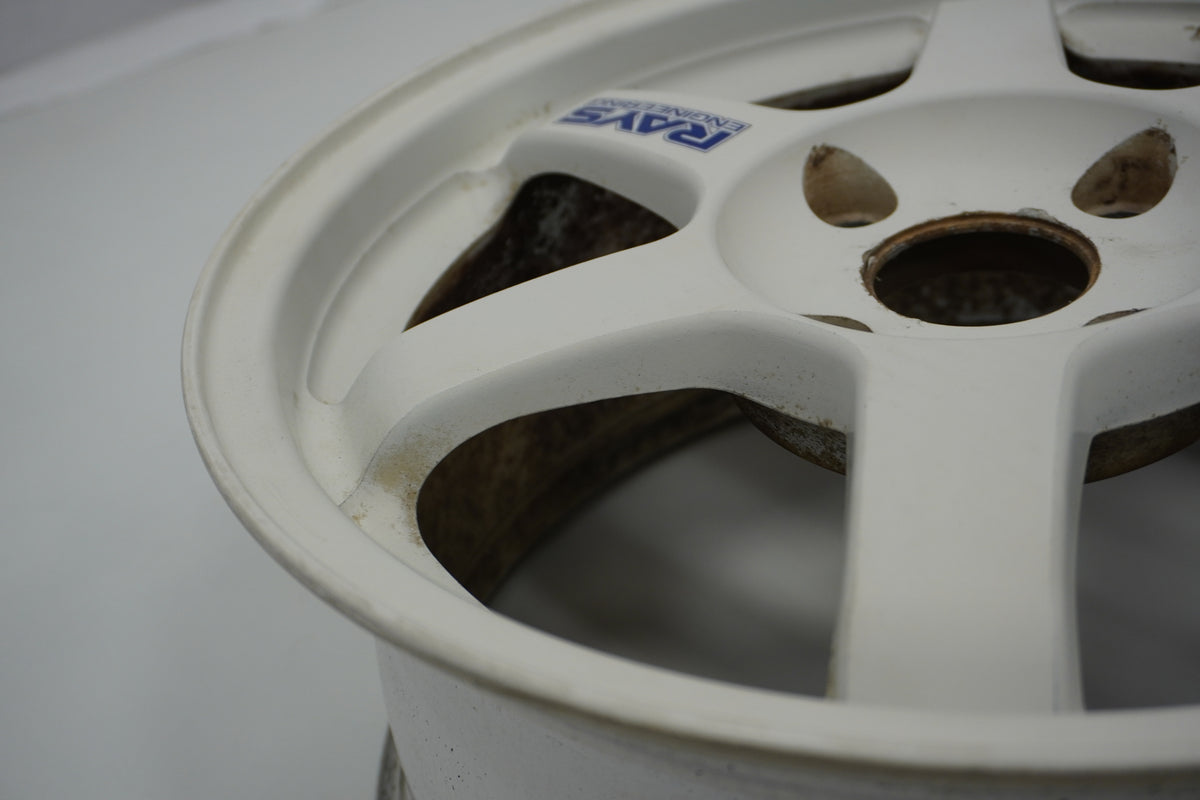 【USED】 RAYS VAOLK RACING TE37 White 16 x 7.5JJ +46 4pcs Set
