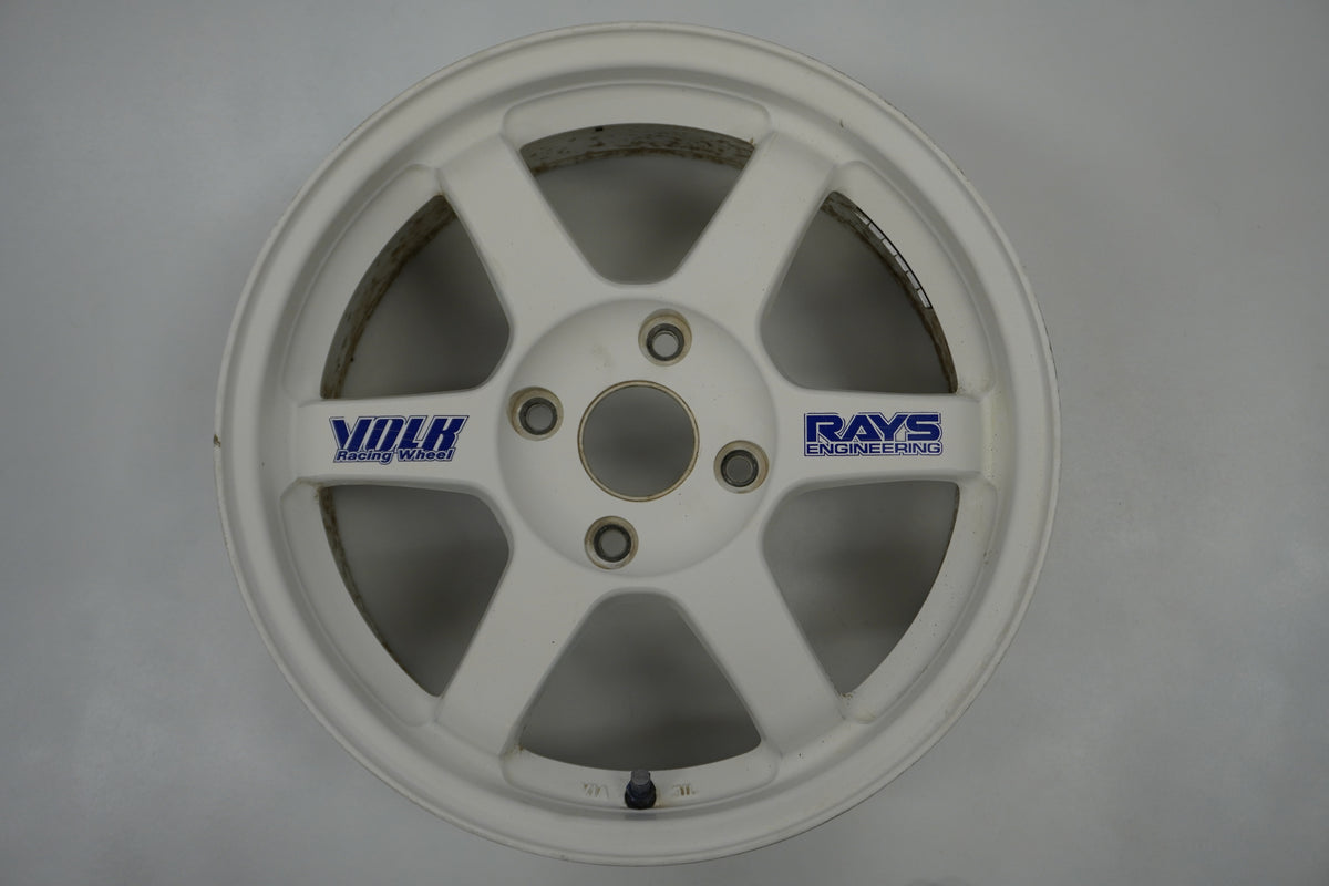 【USED】 RAYS VAOLK RACING TE37 White 16 x 7.5JJ +46 4pcs Set