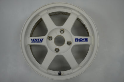 【USED】 RAYS VAOLK RACING TE37 White 16 x 7.5JJ +46 4pcs Set