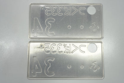 【USED】 Japanese License Plate Front & Rear Set - GTR R34