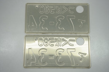 【USED】 Japanese License Plate Front & Rear Set