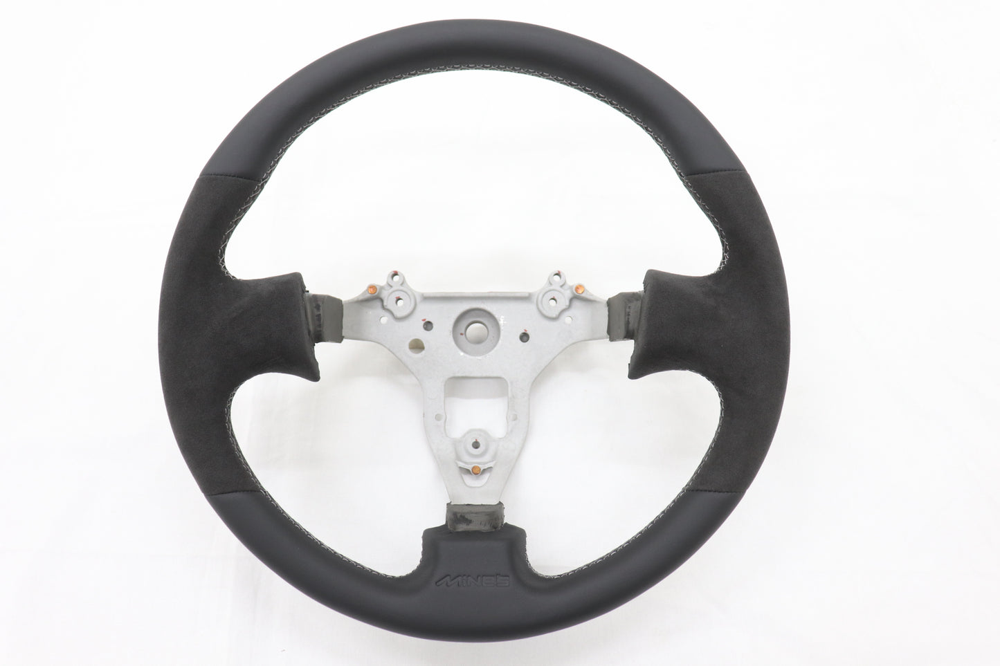 Mine's Leather Steering Wheel Type II Gray Stitch - BNR34