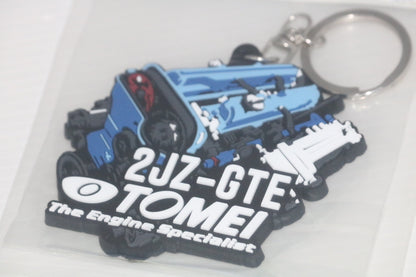 TOMEI POWERED Silicone Rubber Keychain 2JZ Engine