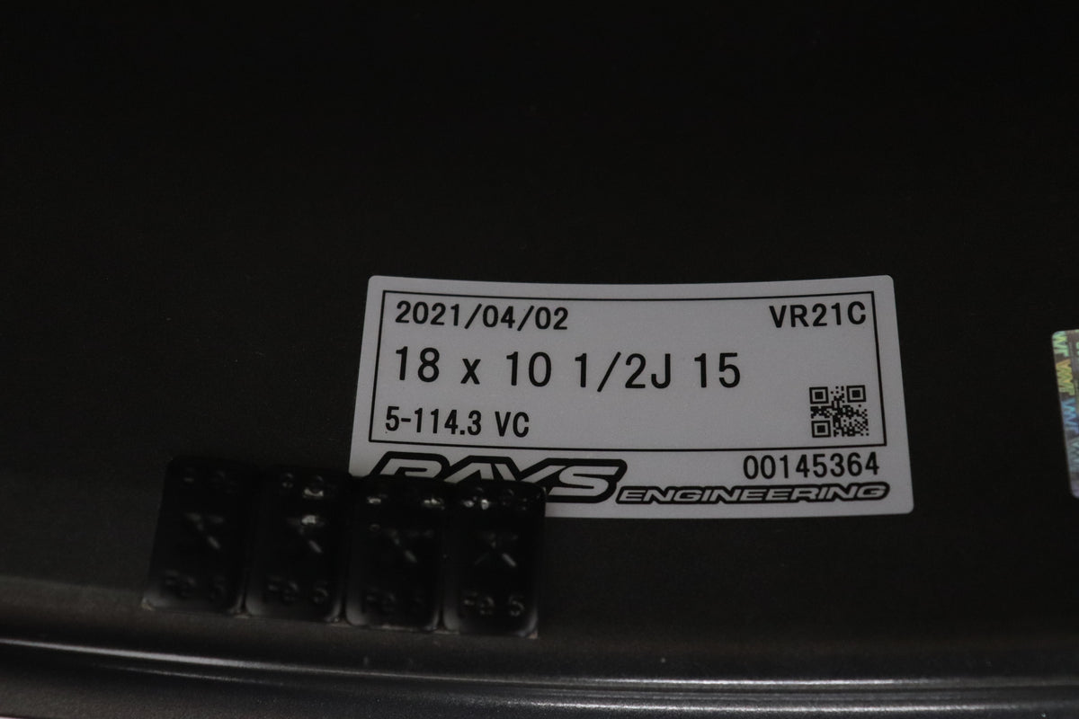 【USED】 RAYS VOLK RACING 21C 18×10.5J 15 5H/PCD114.3