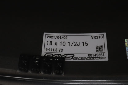 【USED】 RAYS VOLK RACING 21C 18×10.5J 15 5H/PCD114.3