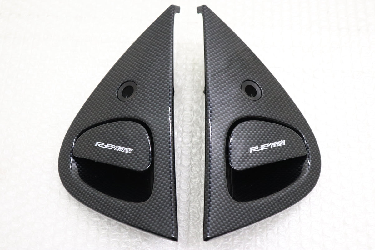 【USED】UN-USED RE Amemiya Carbon Look Door Outer Handle Black - FD3S