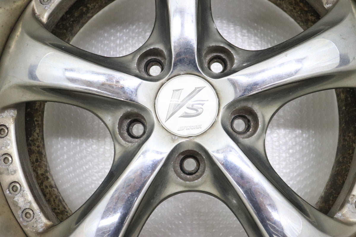 【USED】 Work VS KF 17×9JJ -3 5H/PCD114.3 Hub Diameter 73 - 2 Wheels Set
