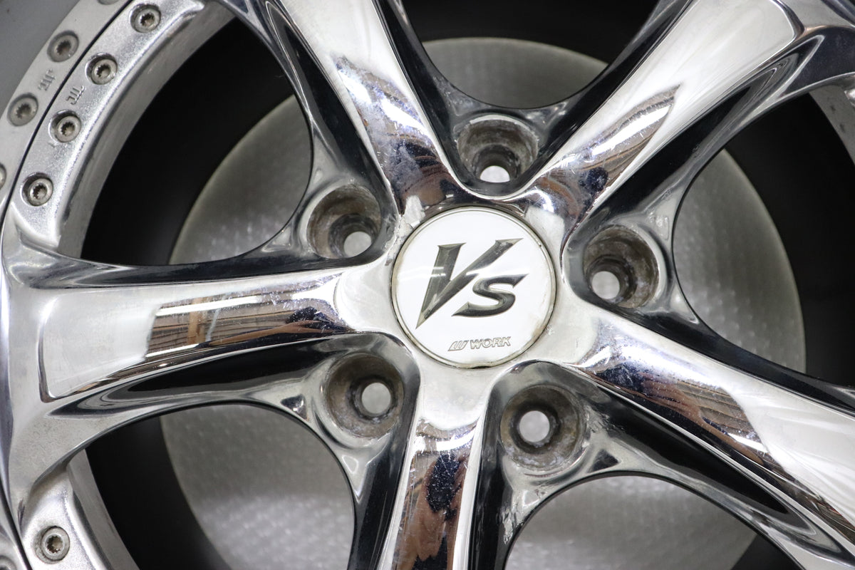 【USED】Work VS KF 17×9JJ +35 5H/PCD114.3 Hub Diameter 73 -2 Piece Set