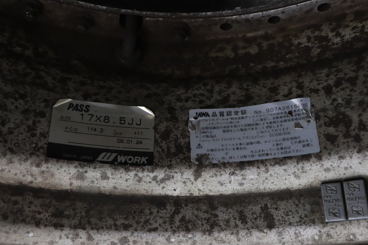 【USED】 Work VS KF 17×8.5JJ +11 5H/PCD114.3 Hub Diameter 73 -2 Piece Set