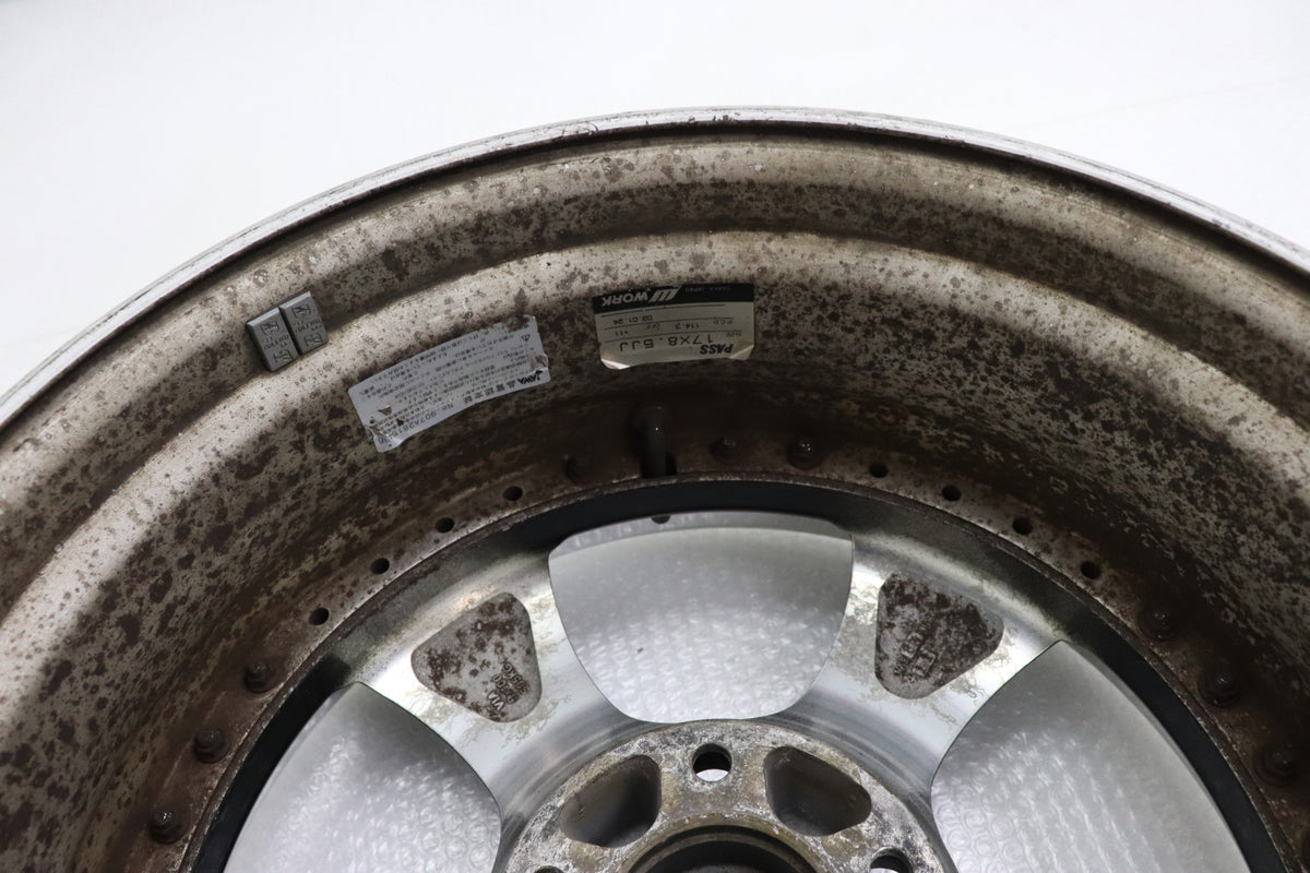 【USED】 Work VS KF 17×8.5JJ +11 5H/PCD114.3 Hub Diameter 73 -2 Piece Set